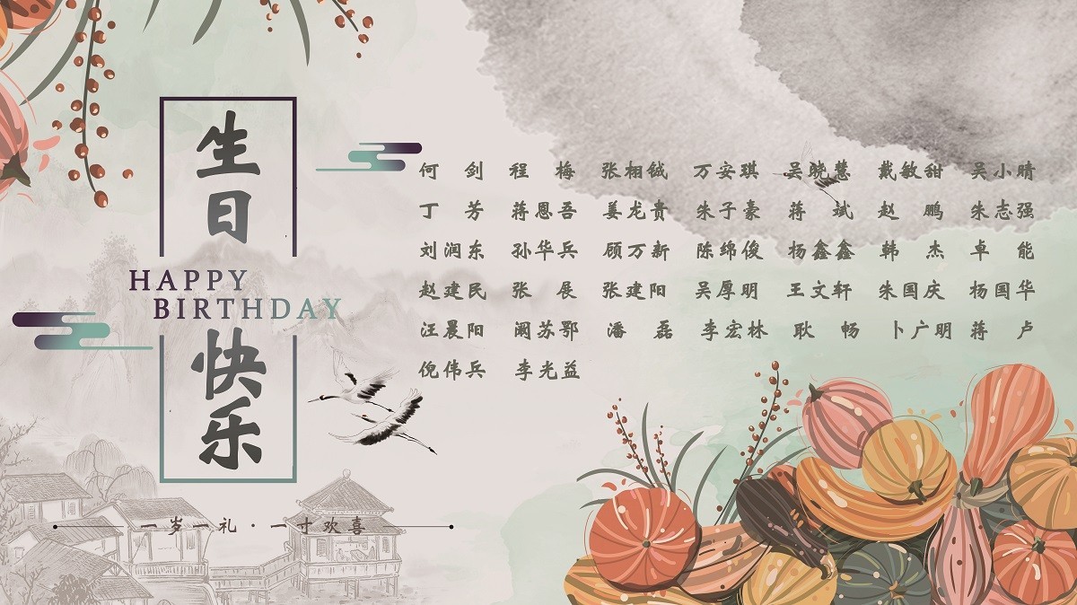 【生日祝?！抗ё?0月生日的員工生日快樂(lè)！